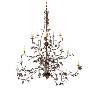 Oak Leaf 15 Light Chandelier in Cafe Noir (57|284696)