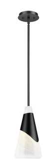 Aimie One Light Pendant in Matte Black (224|828P7-ROD-MB)