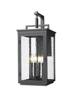 Hartwell Four Light Outdoor Wall Mount in Sand Black (224|5019B-BK)
