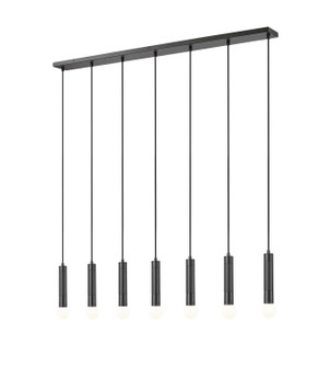 Stari Seven Light Linear Chandelier in Matte Black (224|1956P-7L-MB)