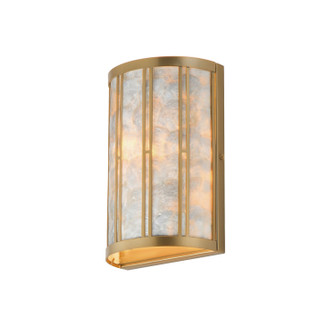 Miramar One Light Wall Sconce in Capiz / Natural Aged Brass (16|12800CZNAB)