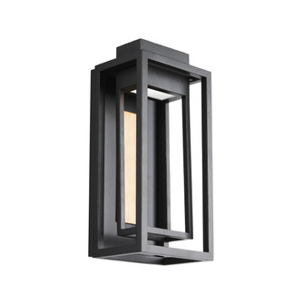 Dorne LED Outdoor Wall Sconce in Black & Aged Brass (281|WS-W57014-BK/AB)