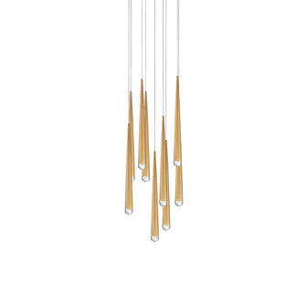 Cascade LED Pendant in Aged Brass (281|PD-41709R-AB)