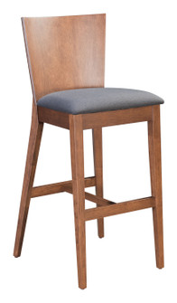 Ambrose Bar Chair in Walnut, Dark Gray (339|100983)