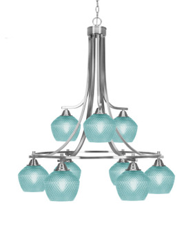 Paramount Nine Light Chandelier in Brushed Nickel (200|3419-BN-4625)