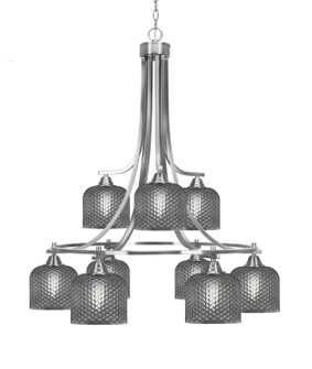 Paramount Nine Light Chandelier in Brushed Nickel (200|3419-BN-4612)
