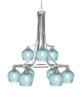 Paramount Nine Light Chandelier in Brushed Nickel (200|3419-BN-4605)