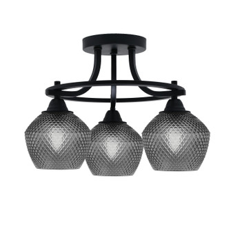 Paramount Three Light Semi-Flush Mount in Matte Black (200|3417-MB-4622)