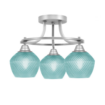 Paramount Three Light Semi-Flush Mount in Brushed Nickel (200|3417-BN-4625)