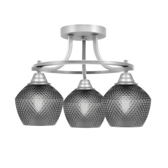 Paramount Three Light Semi-Flush Mount in Brushed Nickel (200|3417-BN-4622)