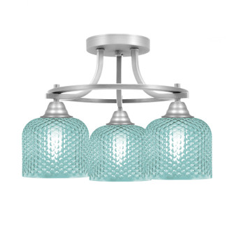 Paramount Three Light Semi-Flush Mount in Brushed Nickel (200|3417-BN-4615)