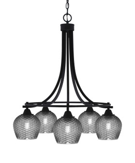 Paramount Five Light Chandelier in Matte Black (200|3415-MB-4602)