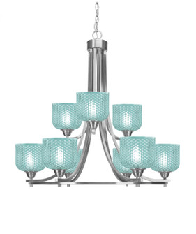 Paramount Nine Light Chandelier in Brushed Nickel (200|3409-BN-4615)