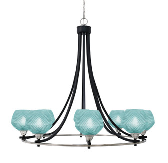Paramount Eight Light Chandelier in Matte Black & Brushed Nickel (200|3408-MBBN-4625)
