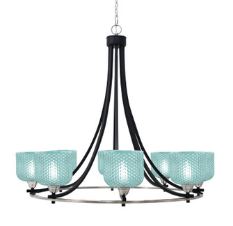 Paramount Eight Light Chandelier in Matte Black & Brushed Nickel (200|3408-MBBN-4615)
