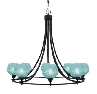 Paramount Eight Light Chandelier in Matte Black (200|3408-MB-4625)