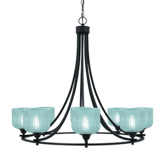 Paramount Eight Light Chandelier in Matte Black (200|3408-MB-4615)