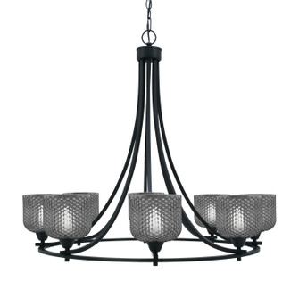 Paramount Eight Light Chandelier in Matte Black (200|3408-MB-4612)