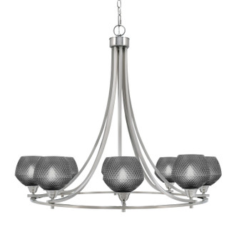 Paramount Eight Light Chandelier in Brushed Nickel (200|3408-BN-4622)
