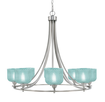 Paramount Eight Light Chandelier in Brushed Nickel (200|3408-BN-4615)