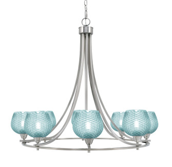 Paramount Eight Light Chandelier in Brushed Nickel (200|3408-BN-4605)