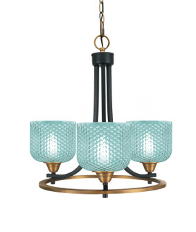 Paramount Three Light Chandelier in Matte Black & Brass (200|3403-MBBR-4615)