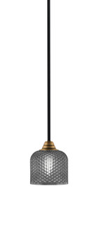 Paramount One Light Mini Pendant in Matte Black & Brass (200|3401-MBBR-4612)