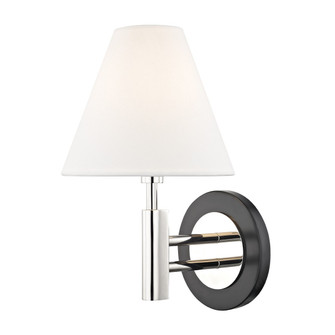 Robbie One Light Wall Sconce in Polished Nickel/Black (428|H264101-PN/BK)