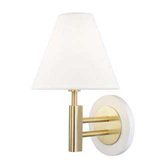 Robbie One Light Wall Sconce in Aged Brass/Soft Off White (428|H264101-AGB/WH)
