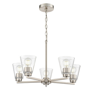 Strayhan Five Light Chandelier in Brushed Nickel (59|64105-BN)