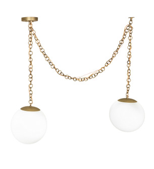Castiliolite Two Light Pendant in Brushed Brass (57|285746)