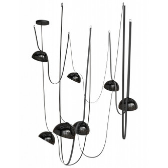 Fremont LED Chandelier in Black (192|HF7207-G102-BLK)