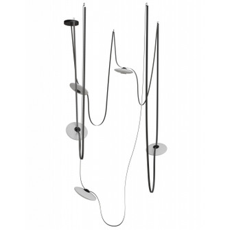 Fremont LED Chandelier in Black (192|HF7205-G201-BLK)