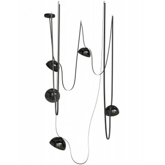 Fremont LED Chandelier in Black (192|HF7205-G102-BLK)