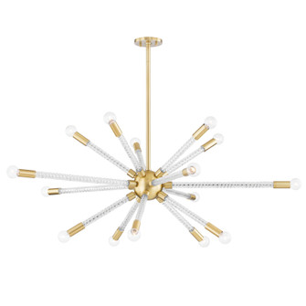Pippin 15 Light Chandelier in Aged Brass (428|H256815-AGB)