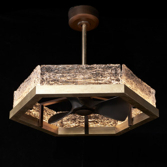 LED Chandelier with Fan in Dark Bronze (145|AJC-9423)