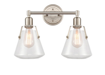 Two Light Bath Vanity in Satin Nickel (405|422-2W-SN-7Cl-LED)