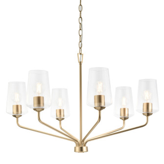Celino Six Light Chandelier in Champagne Bronze (54|P400443-177)