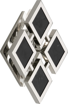 Edward Two Light Wall Sconce in Polished Nickel w/Black Marble (165|S422)