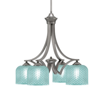 Zilo Four Light Chandelier in Graphite (200|568-GP-4615)