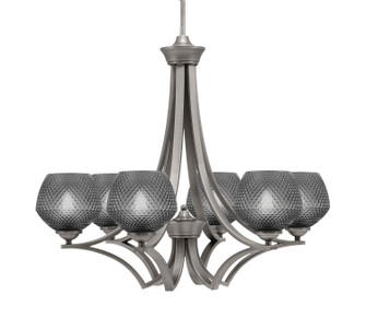 Zilo Six Light Chandelier in Graphite (200|566-GP-4622)