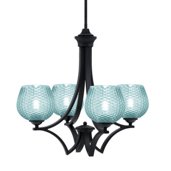 Zilo Four Light Chandelier in Dark Granite (200|564-MB-4605)