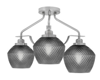 Odyssey Three Light Semi-Flush Mount in Brushed Nickel (200|2607-BN-4622)