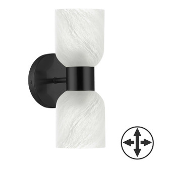 Vonda Two Light Wall Sconce in Matte Black (216|VND-102W-MB-ALB)