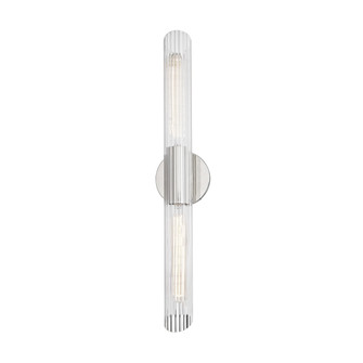 Cecily Two Light Wall Sconce in Polished Nickel (428|H177102L-PN)