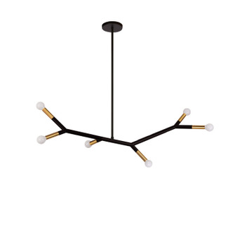 Morgan Three Light Pendant in Matte Black (216|MOR-396HP-MB-AGB)