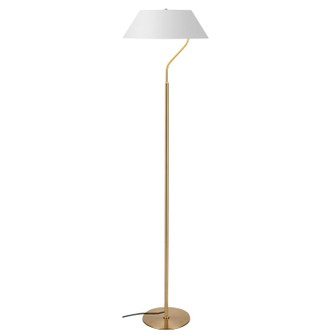 Geraldine One Light Floor Lamp in Aged Brass (216|GRD-641F-AGB-WH)