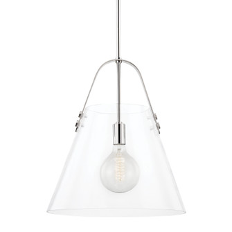 Karin One Light Pendant in Polished Nickel (428|H162701XL-PN)