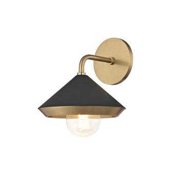 Marnie One Light Wall Sconce in Aged Brass/Black (428|H139101-AGB/BK)