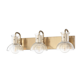 Riley Three Light Bath and Vanity in Aged Brass (428|H111303-AGB)